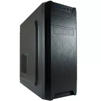 LC Power Classic 7040B - MDT - ATX - ilman virtalähdettä - musta, harjattu alumiini / musta - USB/audio