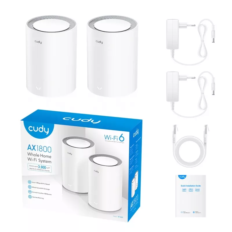 Mesh-järjestelmä Cudy AX1800 kaksitaajuus 2,4 GHz 5 GHz Wi-Fi 6