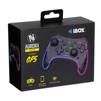 iBox IGP5 -peliohjain musta Bluetooth-peliohjain analoginen/digitaalinen Android, Nintendo Switch, Nintendo Switch Lite, Nintendo Switch OLED, PC, iOS