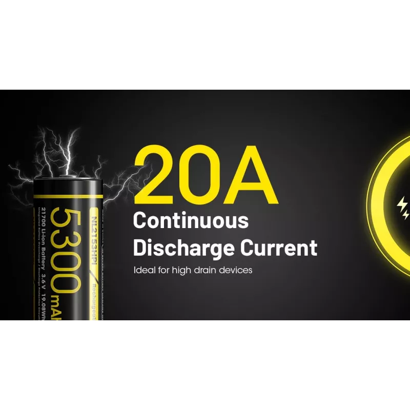 AKKU LADATTAVA LI-ION 3.6V/NL2153HPI(5300MAH) NITECORE
