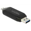 Kortinlukija DeLOCK 91734 USB/Micro-USB musta