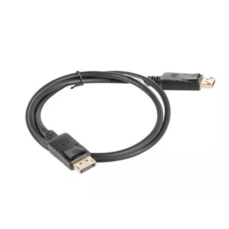 Lanberg DisplayPort-kaapeli 19 Pin V1.2 4K, 1M | CA-DPDP-10CC-0010-BK | DisplayPort - DisplayPort