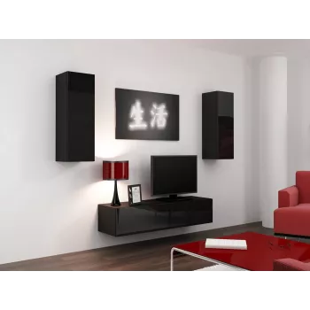 Cama TV-taso VIGO 140 30/140/40 musta/musta kiiltävä