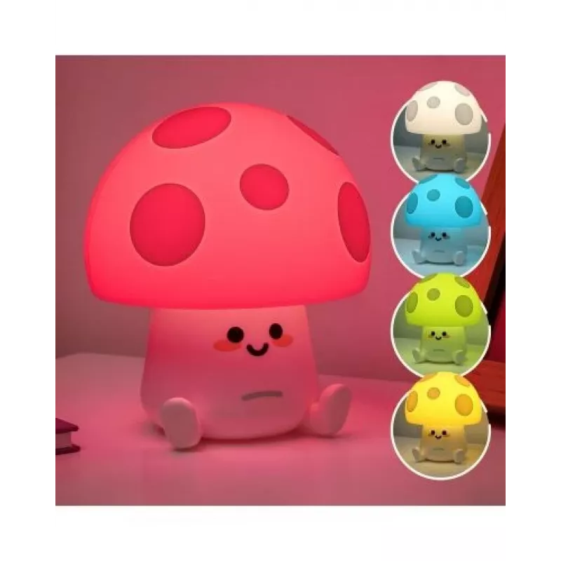 Pöytävalaisin Paladone Fun Guy Mushroom Light – uutuus sienen muotoinen LED-yövalaisin