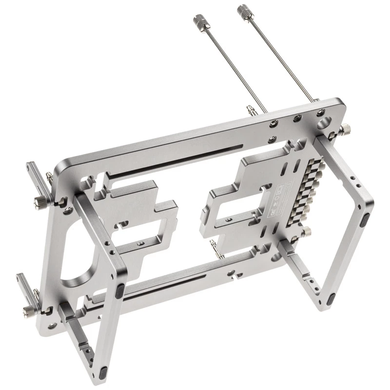 Mini-bench table -kotelo Streacom BC1 Mini V2 hopea — kompakti open-frame-kehys