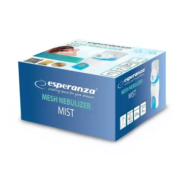 Kannettava inhalaattori ESPERANZA ECN005 — kompakti taskusumutin, 0,2 ml/min, 21 dB, USB, 2×AA