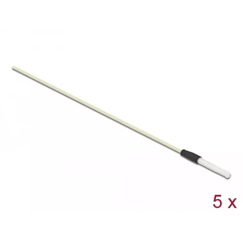 Delock 86781 kuituoptiikan puhdistuspuikot, 15 cm, valkoinen, 5 kpl