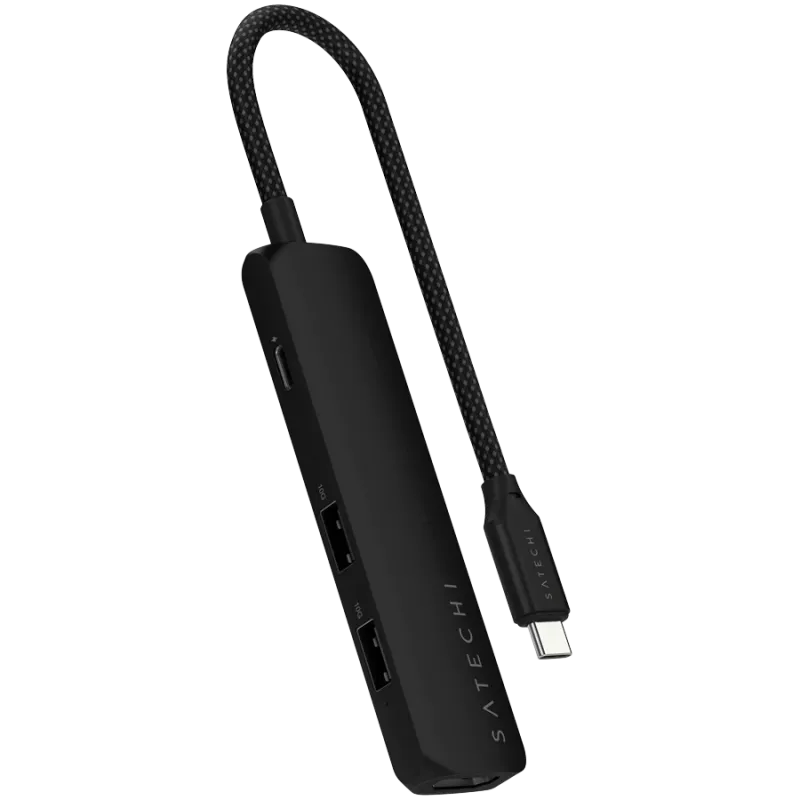 Satechi ST-P4SK USB-keskitin USB Type-C 10000 Mbit/s musta