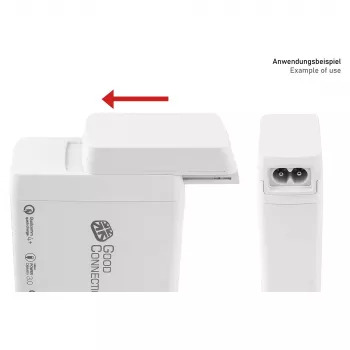 Virtakaapelisovitin Good Connections -latureille (PCA-WxxxW), valkoinen (PCA-W008W)