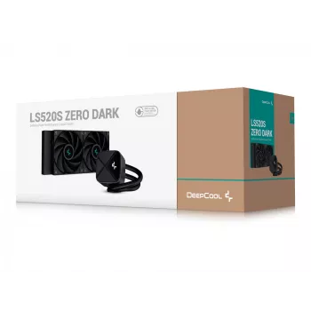 All-in-One-nestekühler DeepCool LS520S — 120 mm tuulettimet, 500–2250 kierr./min, musta, tukee LGA1700/AM5/TR4