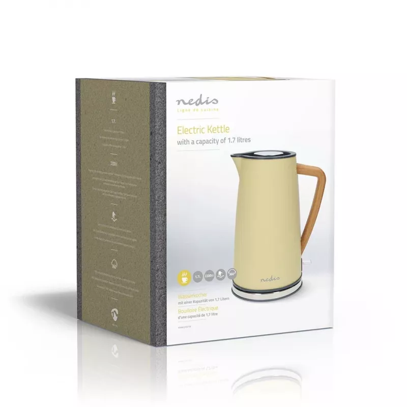 Vedenkeitin Nedis KAWK510EYW 1,7 L keltainen