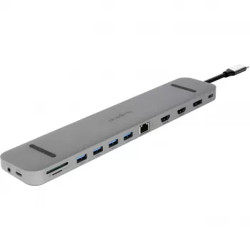 ALLNET PSUC2501 - USB 3.2 Gen 1 (3.1 Gen 1) Type-C - 3,5 mm - DisplayPort - HDMI - RJ-45 - USB 3.2 Gen 1 (3.1 Gen 1) Type-A - USB 3.2 Gen 1 (3.1 Gen 1) Type-C - 3840 x 2160 pikseliä