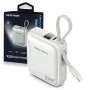 Vention FHEN0 power bank, 10000 mAh, 35 W, sisäänrakennettu USB-C-kaapeli, beige