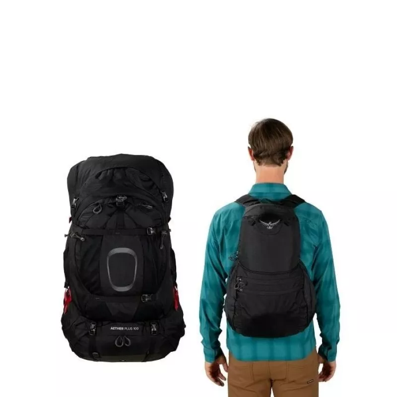 Osprey Aether Plus 85 vaellusreppu L/XL musta