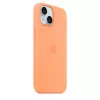 Apple iPhone 15 silikonikotelo MagSafe-yhteensopiva – Orange Sorbet