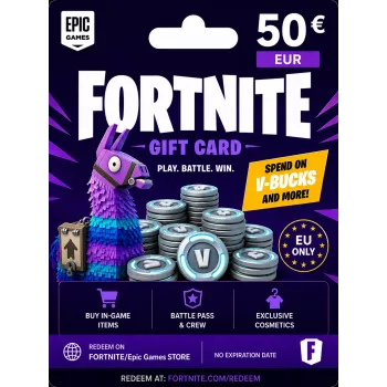 Fortnite lahjakortti 50 EUR - Epic Games digitaalinen koodi