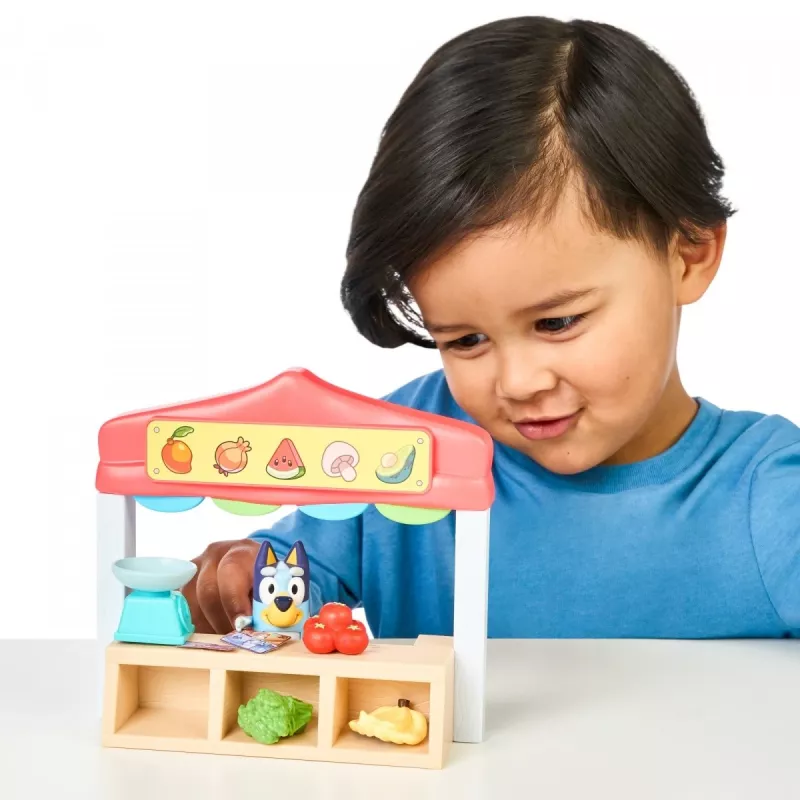 Leikkihahmosetti TMTOYS Mini Bluey ruokakauppa BLU17555 – minihahmosetti leikkihetkiin