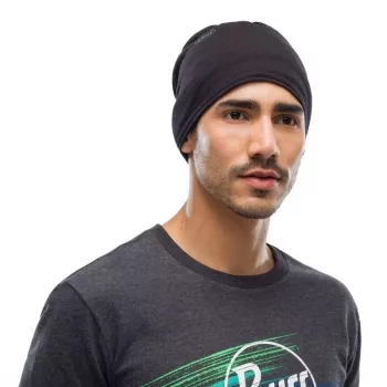 Buff 100637 kaulahuivi musta unisex merinovilla saumaton 47 g – pyöräilyyn, vaellukseen, trekkingiin