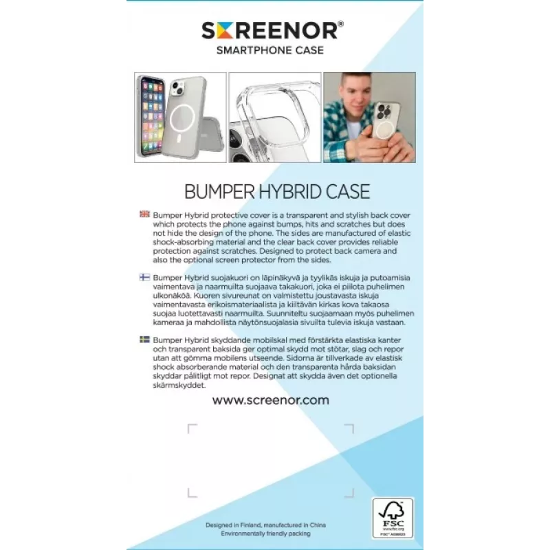 Screenor Bumper Iphone 17 Air Magsafe läpinäkyvä