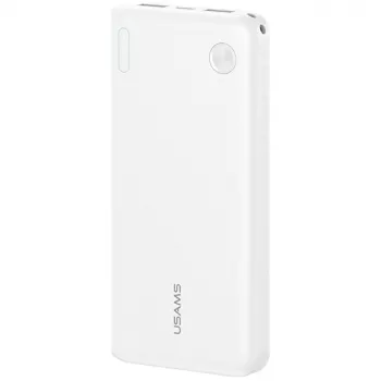 Varavirtalähde usams PB83 10000mAh PD 2×USB-A USB-C valkoinen