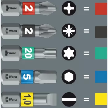 Kraftform compact Stubby Magazin 1 teräsarja (musta/vihreä, 7 osaa)