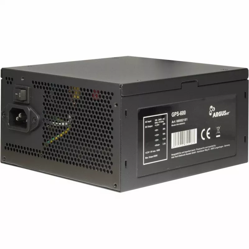 Virtalähde Inter-Tech Argus GPS-600 600W 80+ Gold