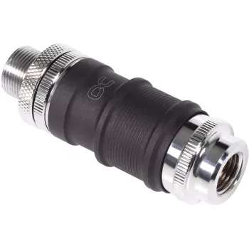 Alphacool Quick Disconnect -sarja BLH1A IG-IG Schott-liittimellä – pikaliitinpari G½/G1/4-liittimille