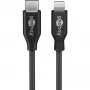 Lataus- ja synkronointikaapeli Goobay Lightning - USB-C 0,5 m