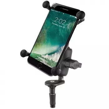 RAM Mounts X-Grip suuri puhelinteline moottoripyörän haarukanvarsipohjalla