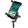 RAM Mounts X-Grip suuri puhelinteline moottoripyörän haarukanvarsipohjalla