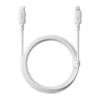 USB Type-C – Lightning -latauskaapeli Baseus Silky Series 20W 2m kuunvalkoinen