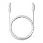 USB Type-C – Lightning -latauskaapeli Baseus Silky Series 20W 2m kuunvalkoinen
