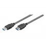 Wentronic Goobay USB 3.0 SuperSpeed -jatkokaapeli, musta, 5 m - USB 3.0-uros (Type-A) > USB 3.0-naaras (Type-A) (95726)