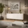 Cama Meble LUCCA 4D lipasto, 200x40x80 cm, valkoinen