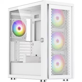 PC-kotelo Silentware Air 100 White — Mid-Tower ATX-yhteensopiva, valkoinen pinta