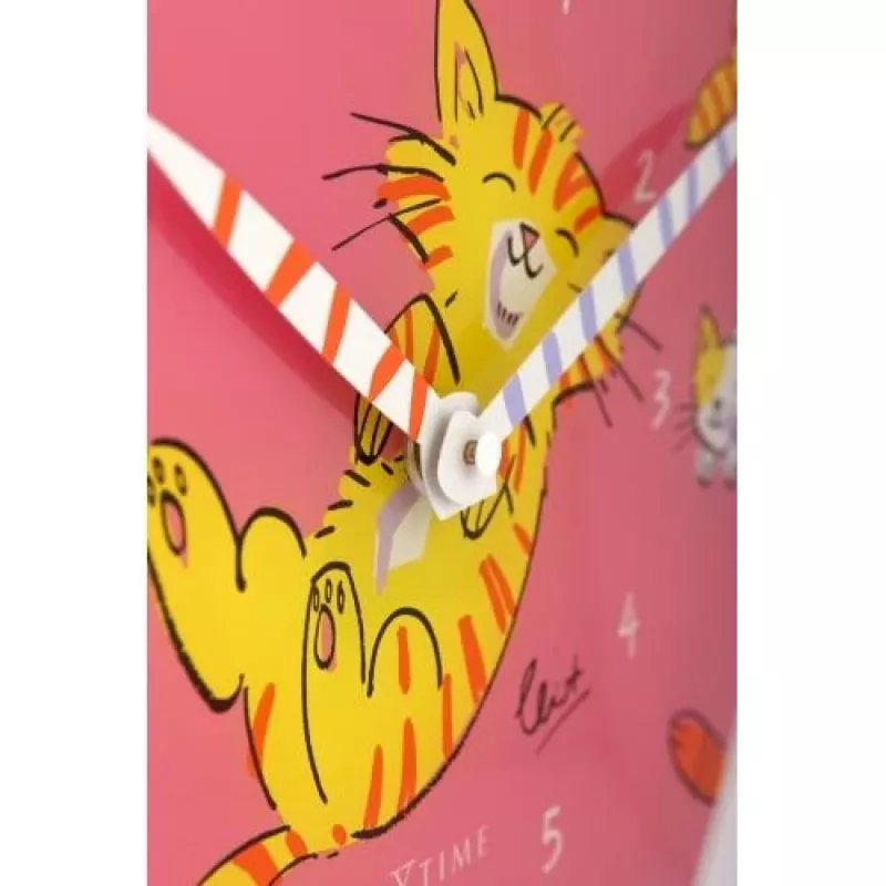 NeXtime kello 8810 Tickle My Tummy, Ø30 cm, seinäkello, pinkki/monivärinen