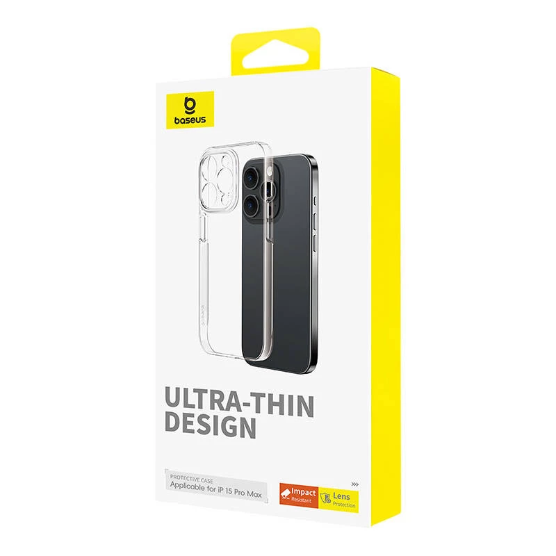 Puhelinkotelo iPhone 15 ProMax Baseus OS-Lucent Series (läpinäkyvä)