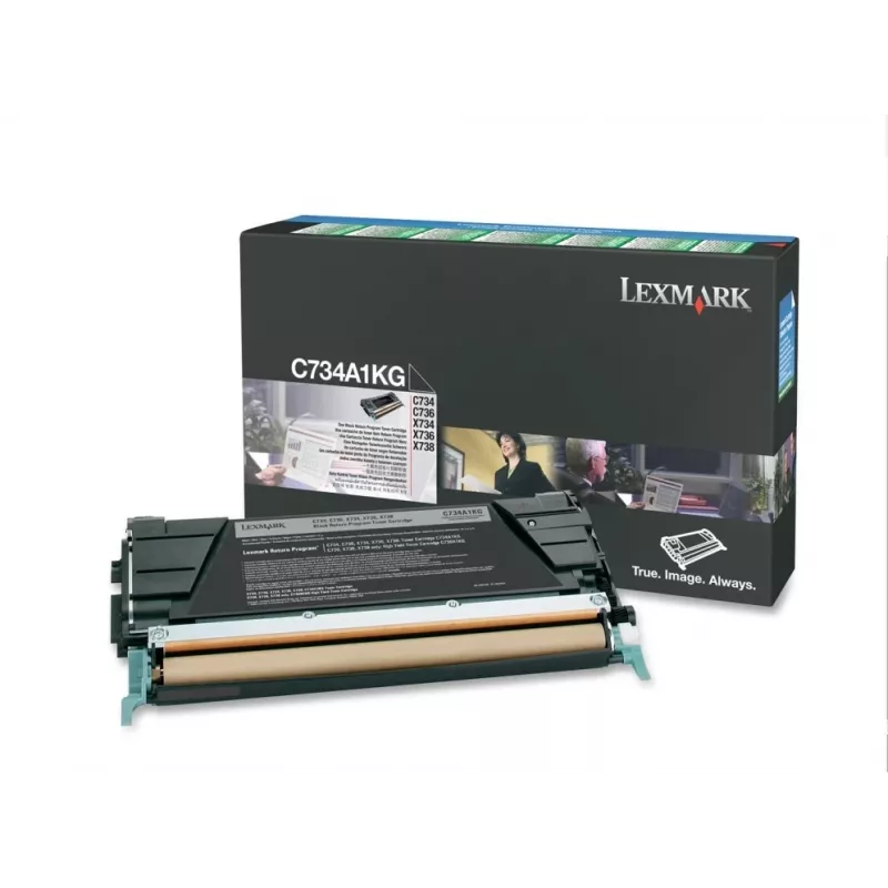 Lexmark - värikasetti - 1 x musta - 8000 sivua - LRP / LCCP (0C734A1KG)