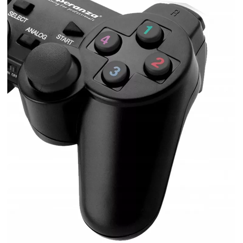 Esperanza EGG108K peliohjain musta USB 2.0 gamepad analoginen / digitaalinen PC, Playstation 3