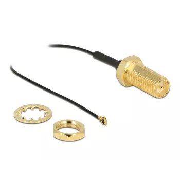 Antennikaapeli DeLOCK RP-SMA-liitin seinäasennus I-PEX MHF4 pistoke 0,81 35 cm