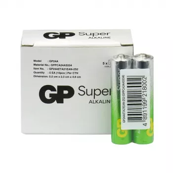 Alkali-AAA-paristot GP Battery SUPER 1,5V — 10 kpl:n pakkaus