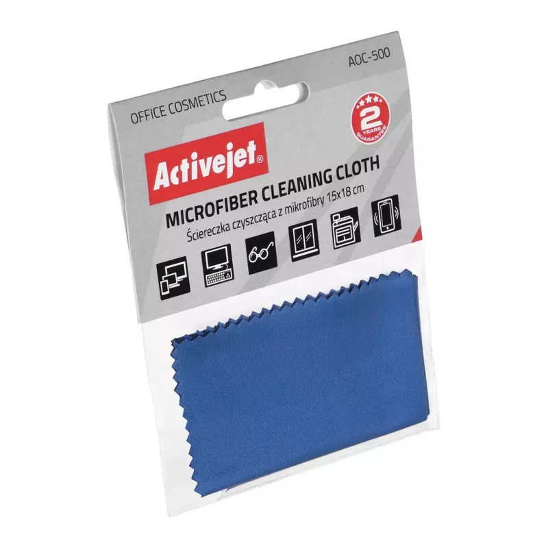 Puhdistusliina ActiveJet AOC-500 mikrofiber 15×18 cm, sormenjälkiä hylkivä, naarmuttamaton