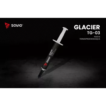 Lämpötahna SAVIO TG-03 1 g — 13,5 W/m·K, harmaa, sisältää applikoijan ja lastan