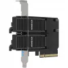 PCIe-sovitinkortti icybox MB312M4P-B — 2× M.2 NVMe PCIe 4.0 x8 -väylään (bifurkaatio)