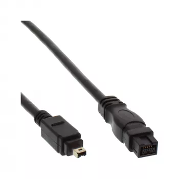 FireWire 400–800-kaapeli InLine 34901 1m uros/uros musta