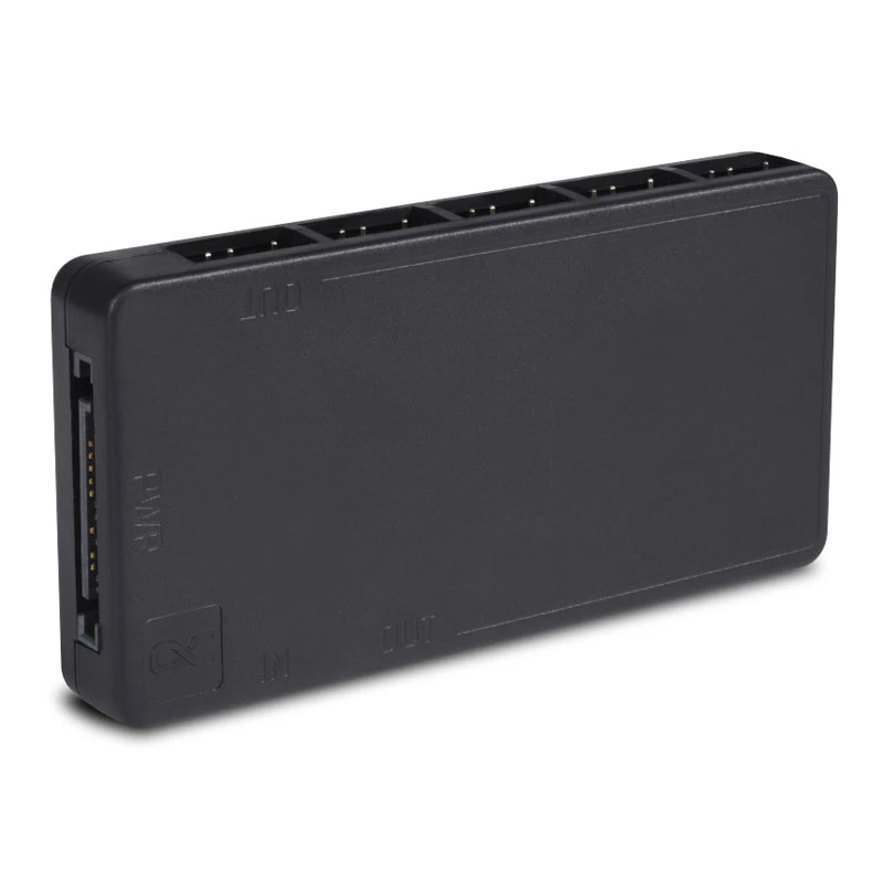 Alphacool Core 25669 11x 3-pin DRGB-jakaja SATA-virtaliittimellä, musta