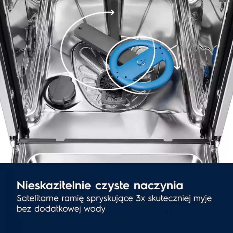 Kalusteisiin asennettava astianpesukone ELECTROLUX EEC87400W, 13 astiastoa, 44 dB