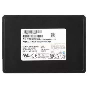 Samsung MZ7L3960HCJR-00A07 sisäinen SSD-levy 960 GB 2,5 tuuman Serial ATA III TLC