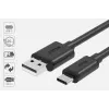 USB-A–USB-C-kaapeli Unitek C14068BK, 2 m, USB 2.0, musta, pistoke-pistoke