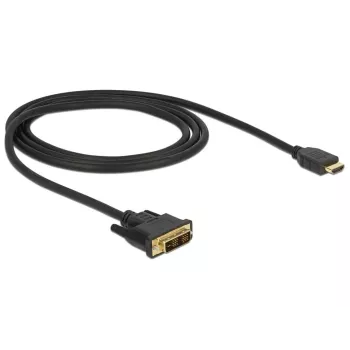 Videokaapeli-adapteri DeLOCK 85582 1 m HDMI Type-A DVI-D musta